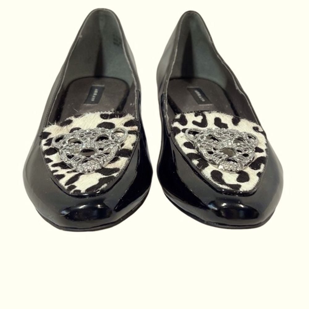 Array Leopard Print Jeweled Cheetah Face Black Pa… - image 5